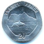 Гибралтар, 20 пенсов (2020 г.)