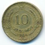 Чили, 10 сентесимо (1964 г.)