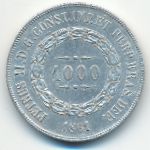 Brazil, 1000 reis, 1861