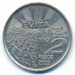 Argentina, 2 pesos, 2002