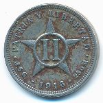 Cuba, 2 centavos, 1916