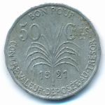 Guadeloupe, 50 centimes, 1921
