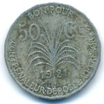 Guadeloupe, 50 centimes, 1921