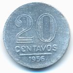 Brazil, 20 centavos, 1956