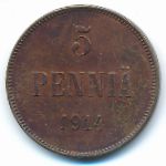 Finland, 5 pennia, 1914