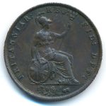 Great Britain, 1/2 penny, 1853
