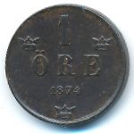 Sweden, 1 ore, 1874