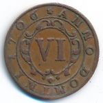 Падерборн, 6 пфеннингов (1706 г.)