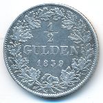 Баден, 1/2 гульдена (1839 г.)