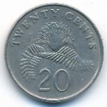 Singapore, 20 cents, 1987