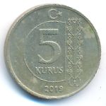 Turkey, 5 kurus, 2019