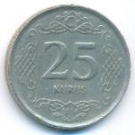 Turkey, 25 kurus, 2014