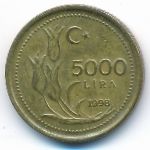 Turkey, 5000 лир, 1998