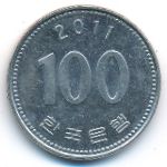 Южная Корея, 100 вон (2011 г.)