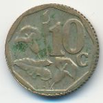 South Africa, 10 cents, 2002