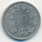 Switzerland, 10 rappen, 1985