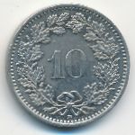 Switzerland, 10 rappen, 1990