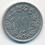 Switzerland, 10 rappen, 1975