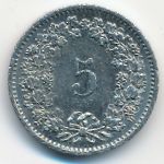 Switzerland, 5 rappen, 1980