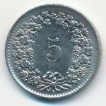 Switzerland, 5 rappen, 1964