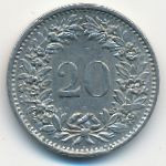 Switzerland, 20 rappen, 1970
