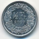 Switzerland, 1/2 franc, 2007