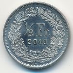 Switzerland, 1/2 franc, 2010