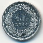 Switzerland, 1/2 franc, 2011