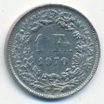 Switzerland, 1 franc, 1970