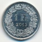 Switzerland, 1 franc, 2013