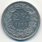Switzerland, 2 francs, 1993