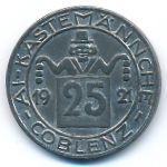 Кобленц., 25 пфеннигов (1921 г.)