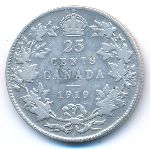 Canada, 25 cents, 1919