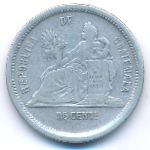 Guatemala, 25 centavos, 1881