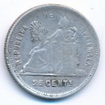 Guatemala, 25 centavos, 1893