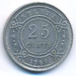 Belize, 25 cents, 1989