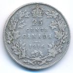 Canada, 25 cents, 1916