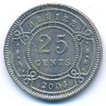 Belize, 25 cents, 2003