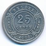 Belize, 25 cents, 2003