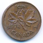 Canada, 1 cent, 1974