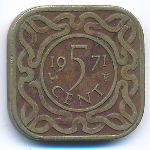 Suriname, 5 cents, 1971