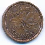 Canada, 1 cent, 1987