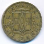 Ямайка, 1 пенни (1942 г.)