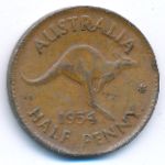 Australia, 1/2 penny, 1954