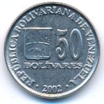 Venezuela, 50 bolivares, 2002