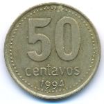 Argentina, 50 centavos, 1994