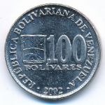 Venezuela, 100 bolivares, 2002