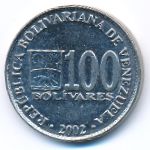 Venezuela, 100 bolivares, 2002