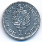 Venezuela, 1 bolivar, 1986