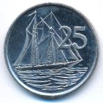 Cayman Islands, 25 cents, 1999